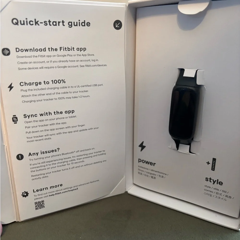 Black Fitness Tracker by FitBit